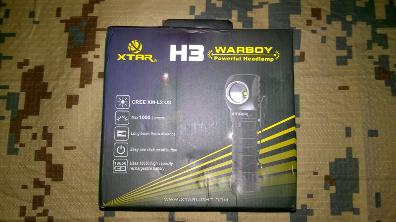 Lampe frontale ultra puissante Xtar H3 Warboy 1000 lumens